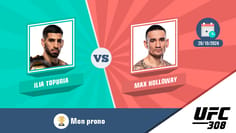 Pronostic ilia topuria max holloway